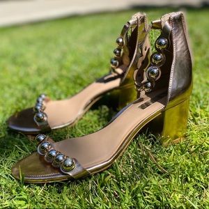 INC Rose Gold Heeled Sandals